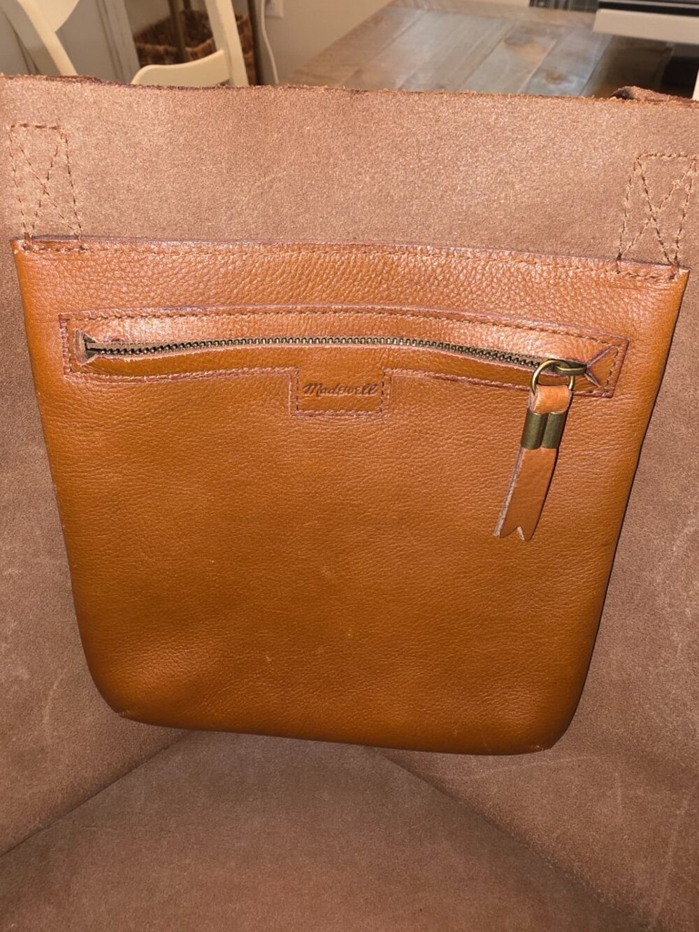 EUC Madewell Transport Leather Tote English Saddle - Picture 9 of 9